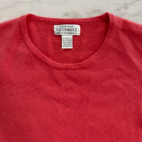 Bloomingdale's Sutton Studio Women’s 100% Cashmere Sweater Top Size M - Picture 7 of 8